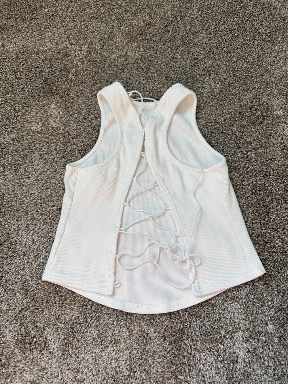 Edikted Lace-Up Back Tank Top